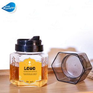 Bouteille de miel pot spécial en verre bouteille à bouche qui fuit de haute qualité 200ml 250ml 360ml 500ml ménage <span class=keywords><strong>épaissi</strong></span> verre hexagonal miel j - Product Image 6