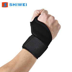 Shiwei Wrist Brace <b>Black</b> Adjustable <b>Wrap</b>-On Support For Men Basketball Protection - Product Image 4