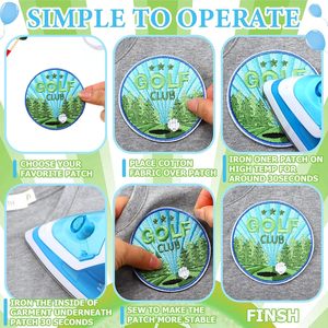 Fer <span class=keywords><strong>de</strong></span> sport brodé sur gazon vert décoratif Applique <span class=keywords><strong>de</strong></span> parcours <span class=keywords><strong>de</strong></span> golf patchs <span class=keywords><strong>de</strong></span> <span class=keywords><strong>broderie</strong></span> personnalisés personnalisés pour chapeaux vêtements - Product Image 4
