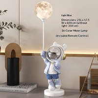 Offre Spéciale : Ornement de Bureau Cœur d'Astronaute de Haute Qualité, Veilleuse Lune, Décoration Chambre Enfant, Cadeau de Pendaison de Crémaillère, Artisanat en Résine