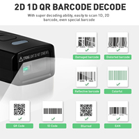 Lecteur de codes-barres 1D 2D sans fil Bluetooth portable léger de la série JR CT3608 pour la gestion des actifs