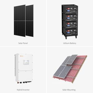Complete <b>Solar</b> Power System with Battery and 30-50kw All in One Hybrid <b>Off</b> <b>Grid</b> Home <b>Solar</b> Energy System - Product Image 2