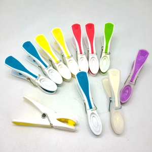 Pinces à linge multifonctionnelles robustes Flair <span class=keywords><strong>pour</strong></span> sécher les vêtements, pinces à linge en métal, clips en plastique <span class=keywords><strong>pour</strong></span> salon, chambre, cuisine, sac - Product Image 5