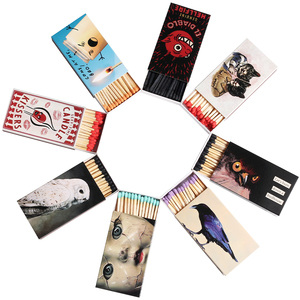 Beyaz maç ipuçları için siyah kutu ambalaj maçlar ile toptan emniyet kibriti renk sopa özel Matchbox - Product Image 4