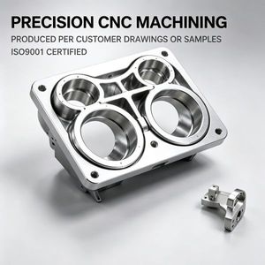 Boîtier de pompe et support de montage usinés CNC de précision sur mesure, collecteur à quatre chambres usiné CNC de haute précision OEM - Product Image 1