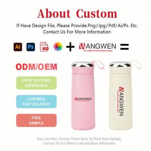Custom Vacuum Cupping 13Oz Drinking 400Ml Glass <b>Thermos</b> Cup <b>Tea</b> Water Bottle With Logo - Product Image 2