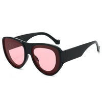 Nouvelles Lunettes de Soleil Tendance 2026 NQ 26007 Monture Large Style Européen et Américain Personnalité Hip Hop Forme Œuf Ovale PC UV400