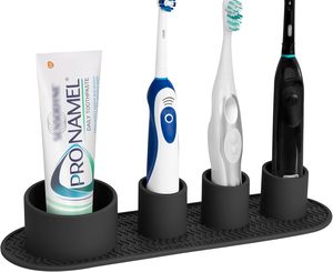 Soporte para Cepillo de Dientes Eléctrico YDS, Soporte de Silicona para Cepillos de Dientes con Mango Grande, Organizador de Cepillos de Dientes para Encimera con 4 Ranuras, Almacenamiento de Cables - Product Image 1