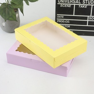 Boîte à biscuits de boulangerie écologique OEM Boîte à biscuits en carton imprimé recyclable avec fenêtre - Product Image 2