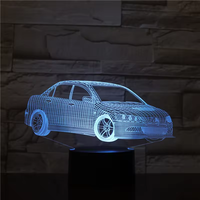 Jouets 3D créatifs tableau acrylique veilleuse œuvre voiture ABS base table en plus de la lampe pour enfant cadeau