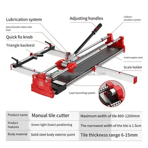 New Push Knife Manual High-precision Tile <b>Cutting</b> Hand Push Desktop Tile Push Knife Double Gauge Model Tile <b>Cutting</b> <b>Machine</b> - Product Image 6