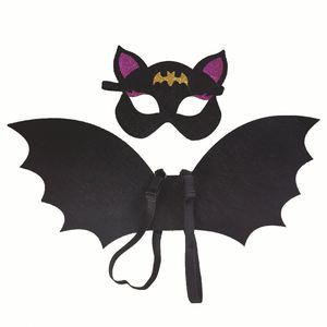 Disfraz Infantil Popular para Fiestas de Halloween, Alas de Murciélago de Tela No Tejida, Máscara y Traje - Product Image 2