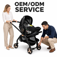 Poussette pliable compacte 3 en 1 en alliage d'aluminium Kidilo pour la maison, l'extérieur et les voyages en famille, OEM ODM