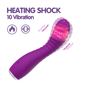 Vibratore per Punto G in Silicone Medicale, Riscaldante, Ricaricabile, 10 Velocità, Impermeabile IPX7, Ricarica Magnetica, per Adulti - Product Image 3