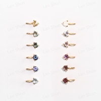 Collier personnalisé en argent sterling 925 plaqué or 14 carats avec deux pierres CZ, pendentif délicat en émeraude taille brillant pour femme