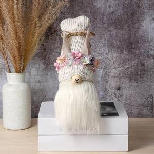 1PC Alpaca Faceless Doll Cute Rudolf Plush <b>Toy</b> Ornament with Knitted Hat Decorative Object Model - Product Image 5