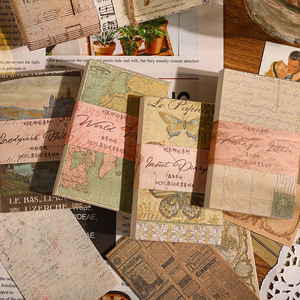 Ancient Retro Style Scrapbook Background Paper Non <b>Sticky</b> DIY Journal Base Paper Art Craft <b>Note</b> Paper - Product Image 4