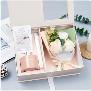 Felshare Home Decoration Valentine's Day Birthday Creative Gift Of Rose Soap Flower Reed Diffuser Sets With Gift Box