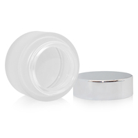 30 60 90 120ml conteneurs de crème cosmétique de luxe ronds vides pour le visage et le corps, pot de crème en verre noir mat givré avec couvercle en bambou
