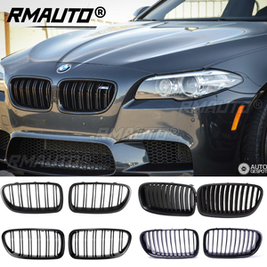 Parrilla Delantera para Auto RMAUTO, Color Negro Brillante, Parrilla de Doble Listón para BMW Serie 5 F10 F18 2010-2017, Kits de Estilización de Carrocería - Product Image 1