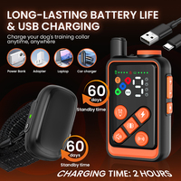 Nouveau design, collier anti-aboiement ultrasonique télécommandé pour 4 chiens, collier de dressage 2 en 1 mini E-Collar avec écran LED