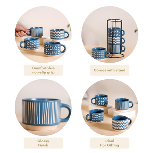 Vente en gros de tasses à thé en céramique personnalisées de haute qualité, empilables, pour usage quotidien, tasses en céramique OEM - Product Image 4