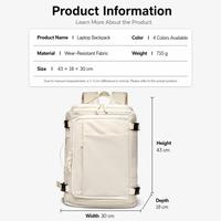 Sac à dos de voyage extensible, homologué pour le transport aérien, 28-38L, avec compartiment à chaussures et poche pour ordinateur portable 15,6 pouces