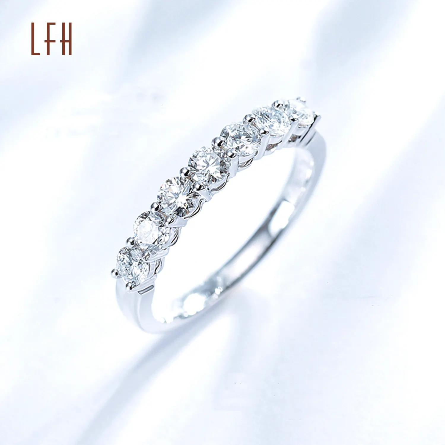 Factory Customized Diamond Ring Wedding Rings White Real Gold 18k Ring Diamond 18 Carat CLASSIC Fashion Moissanite Engagement