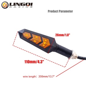 Système d'éclairage de moto LING <span class=keywords><strong>QI</strong></span>, clignotants avant et arrière ambre pour moto de rue, moto tout-terrain, moto de cross - Product Image 6