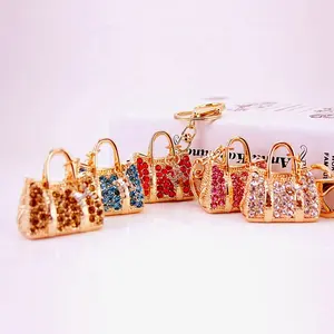 Keychain Keychain 2022 New Wholesale Lovely Handbag Rhinestones Car Keychain