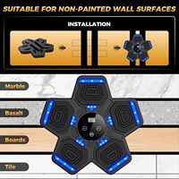 RS Home Smart Focus Agility Training Digital Boxing Adult Wall Target Smart Punching Music ABS Plastic Boxing Machine