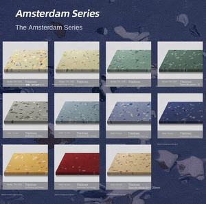 Оптовая продажа гомогенного ПВХ-покрытия для пола с замковым соединением, водонепроницаемое и противоскользящее, для отелей, больниц, школ - Product Image 3