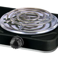 HALEY piringan panas listrik 2000W, alat masak permukaan Hotplate padat baja tahan karat dengan lampu indikator untuk penggunaan rumah tangga