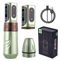 Draadloze tattoo-pennenset Borstelloze motor Dubbel LED-display Batterij met hoge capaciteit voor permanente make-up