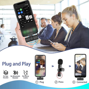 Micro cravat San FIL K11 micrófono Lavalier inalámbrico para iPhone teléfono móvil Mini micrófono para entrevista Video Podcast Vlog YouTube - Product Image 4