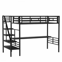 Lit superposé en métal réglable Double taille simple Mobilier de maison Cadre en acier et fer pour dortoir Hôtel École Appartement Utilisation