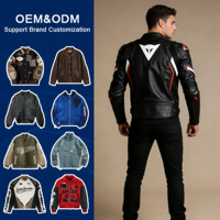 Veste en cuir pour homme, vente chaude OEM, veste bomber de course, veste de moto à fermeture éclair, veste de course en cuir avec armure