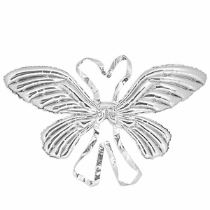 Grandes ailes de papillon en feuille d'or et d'argent, ballon suspendu, ailes d'ange pour la fête des mères, fête de papillon féerique, mariage - Product Image 4