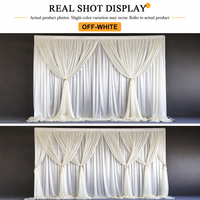 Rideau de fond en soie glacée 3x3m, draperies multicolores au choix, décoration murale polyvalente pour mariages et fêtes, taille personnalisable