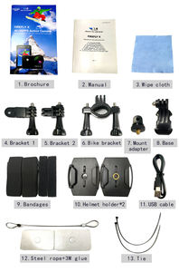 スポーツカメラミニフルHD <span class=keywords><strong>1080P</strong></span>スポーツカムコーダー4K <span class=keywords><strong>60fps</strong></span>アクションレコーダー防水機能付きOEM & ODM - Product Image 6