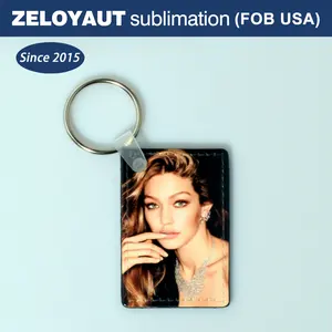 Fob USA Chỉ Zeloyaut Bán Sỉ In Ấn PU Móc Khóa Với Sơn Cạnh Trong Kho Khoảng Trống Thăng Hoa Keychain Trong Cuộc Sống Hàng Ngày