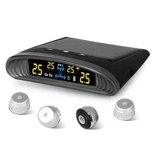 Sistema tpms do monitor de pressão dos pneus, de energia solar sem fio com sensor externo