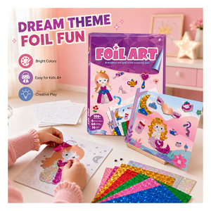Kit créatif sous-marin avec autocollants scintillants de baleines et poissons, fournitures artistiques portables pour les voyages, cadeau d'anniversaire pour enfants - Product Image 5