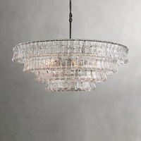Pour Meerosee lustre de luxe en verre de Murano lampes en verre Vintage italiennes forme ovale haut de gamme pour salon luxueux MD98086