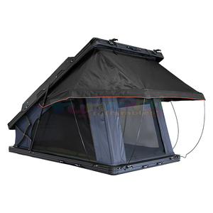 Tente de toit rigide pour voiture, tente de <span class=keywords><strong>camping</strong></span> pliable pour toit de voiture, échelle triangulaire pour voiture, toit épaissi - Product Image 2