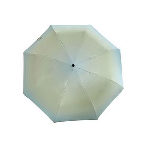 Parapluie automatique pliant en trois pour femme, dégradé, double usage, protection UV, en caoutchouc noir, pour les jours ensoleillés et la pluie - Product Image 5