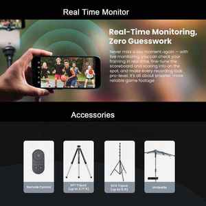 ¡Gran Oferta! Nueva Cámara Deportiva Impermeable para Fútbol, Sistema 4K 1080P CMOS 30fps, Gimbal para Teléfono Móvil, Tarjeta SD de 128GB, Transmisión en Vivo - Product Image 4