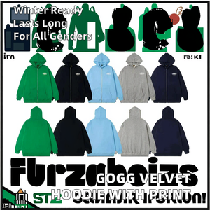 Suéter con Capucha y Cremallera de <span class=keywords><strong>Terciopelo</strong></span> Grueso Gogg, Estampado de la Isla de Alcatraz, Estilo Hip-Hop Urbano Americano de Moda, Holgado, 100% Algodón - Product Image 2
