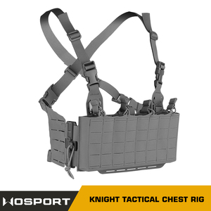 Plate-forme de poitrine de chevalier à dégagement rapide WOSPORT avec pochette magnétique intégrée détachable 5.56 CS MOLLE gilet de poitrine accessoires de chasse - Product Image 6