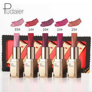 Pudaier ลิปสติกเนื้อแมท,เครื่องสำอางลิปสติกริมฝีปากเกาหลีให้ความชุ่มชื้นช่วยให้ริมฝีปากดูเรียบเนียน - Product Image 1